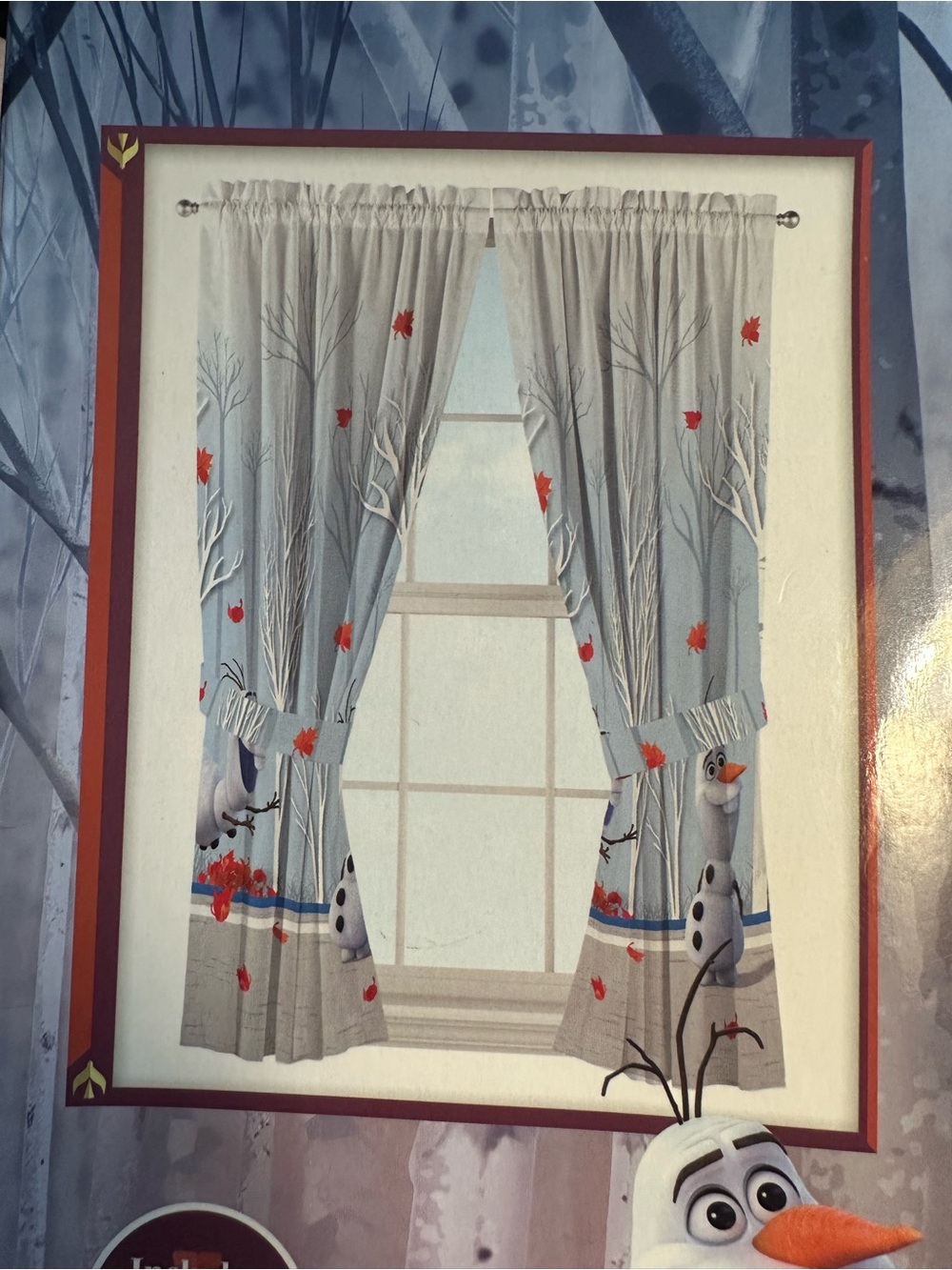 Disney Frozen Window Panels Curtains Olaf Drapes New